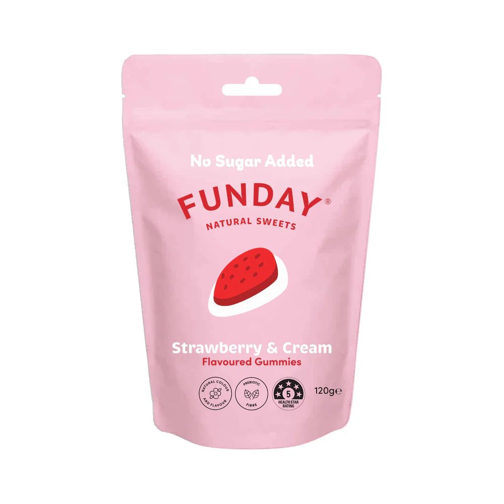 Strawberry & Cream Gummies - Share Bag - 120g - Yo Keto
