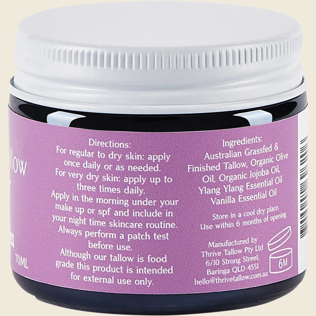 Whipped Tallow Moisturiser - Ylang Ylang & Vanilla - 70ml