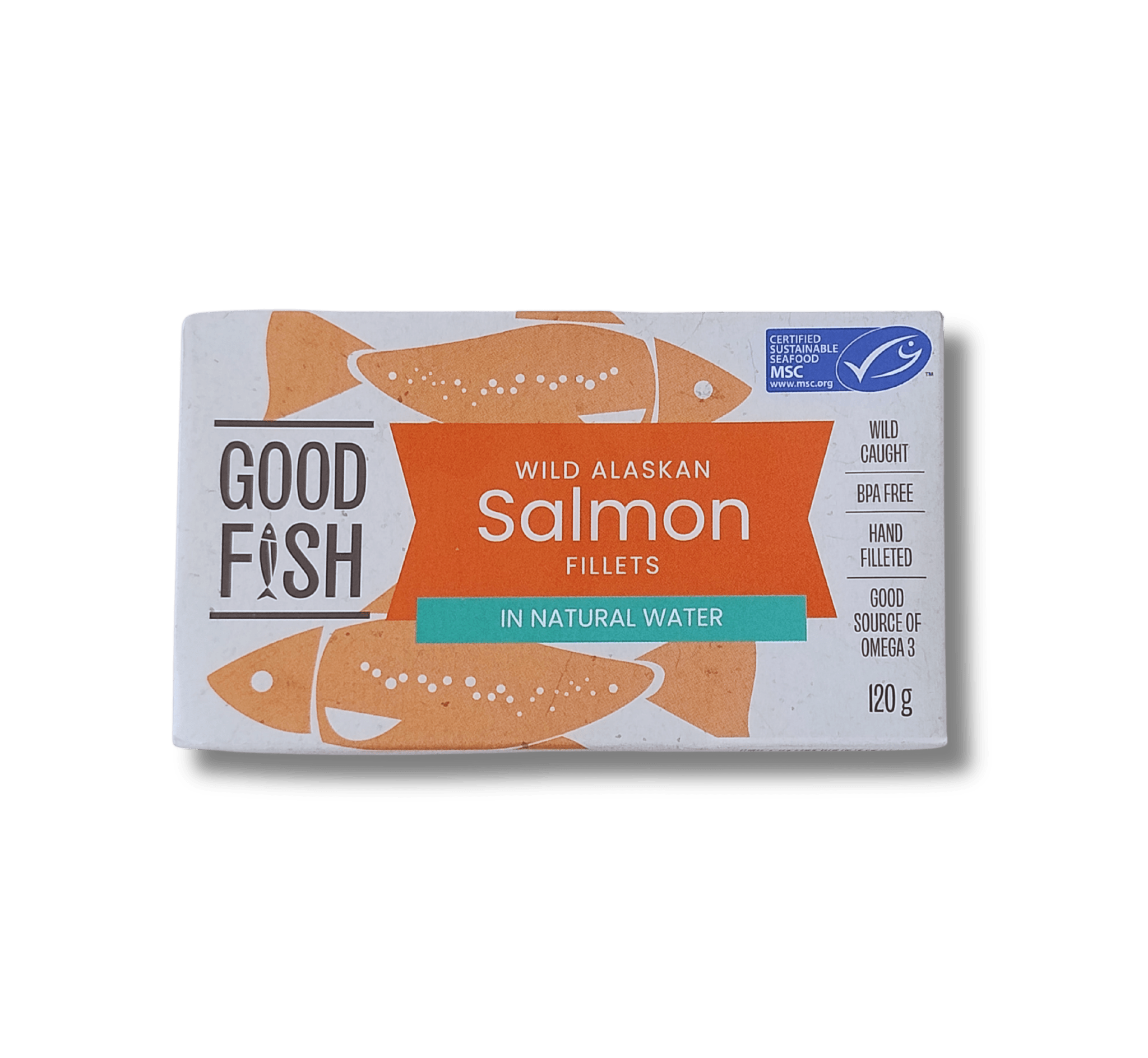 Wild Alaskan Salmon Fillets in Natural Water - 120g Can - Yo Keto