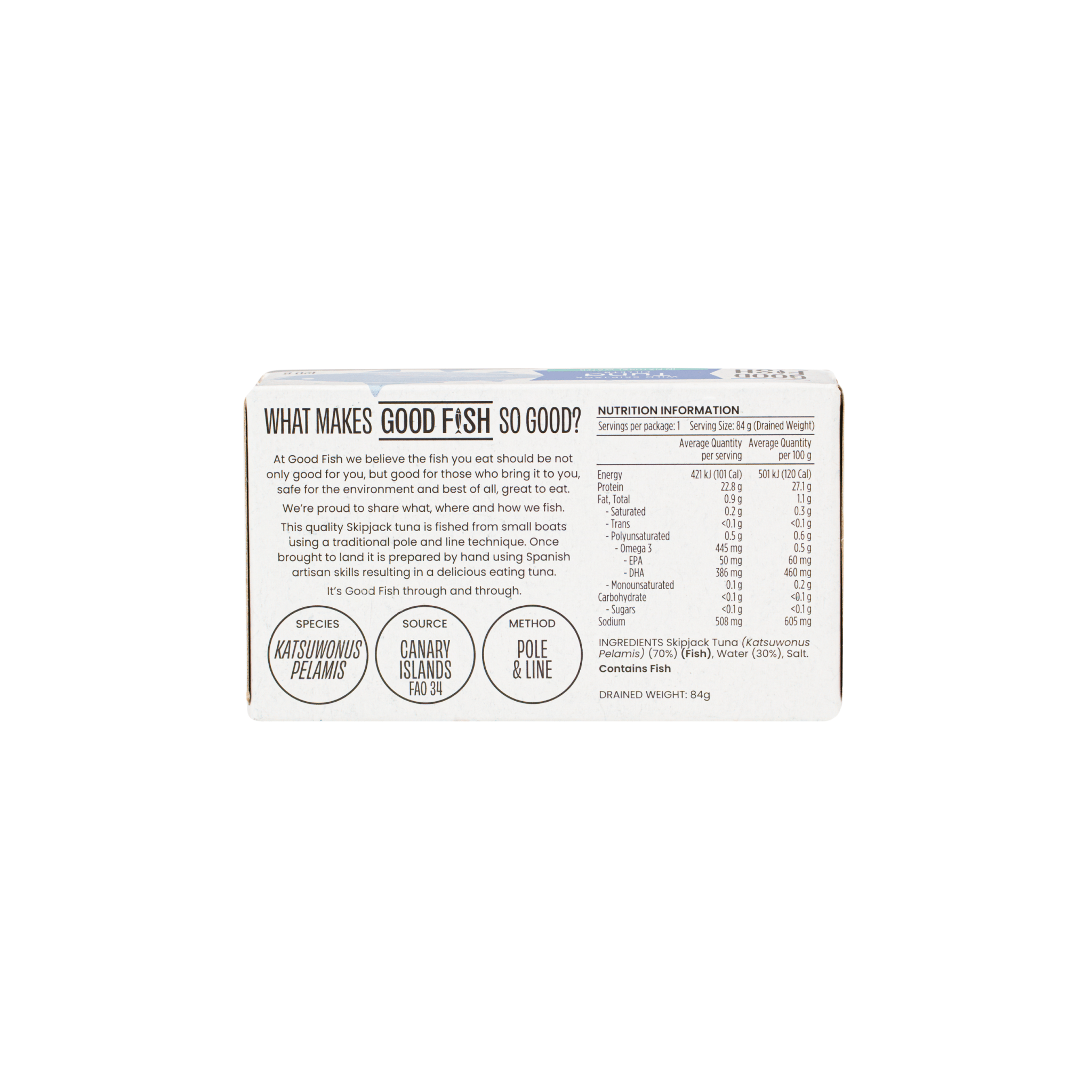 Wild Caught Tuna Fillets in Natural Water - 120g Can x 10 - Yo Keto