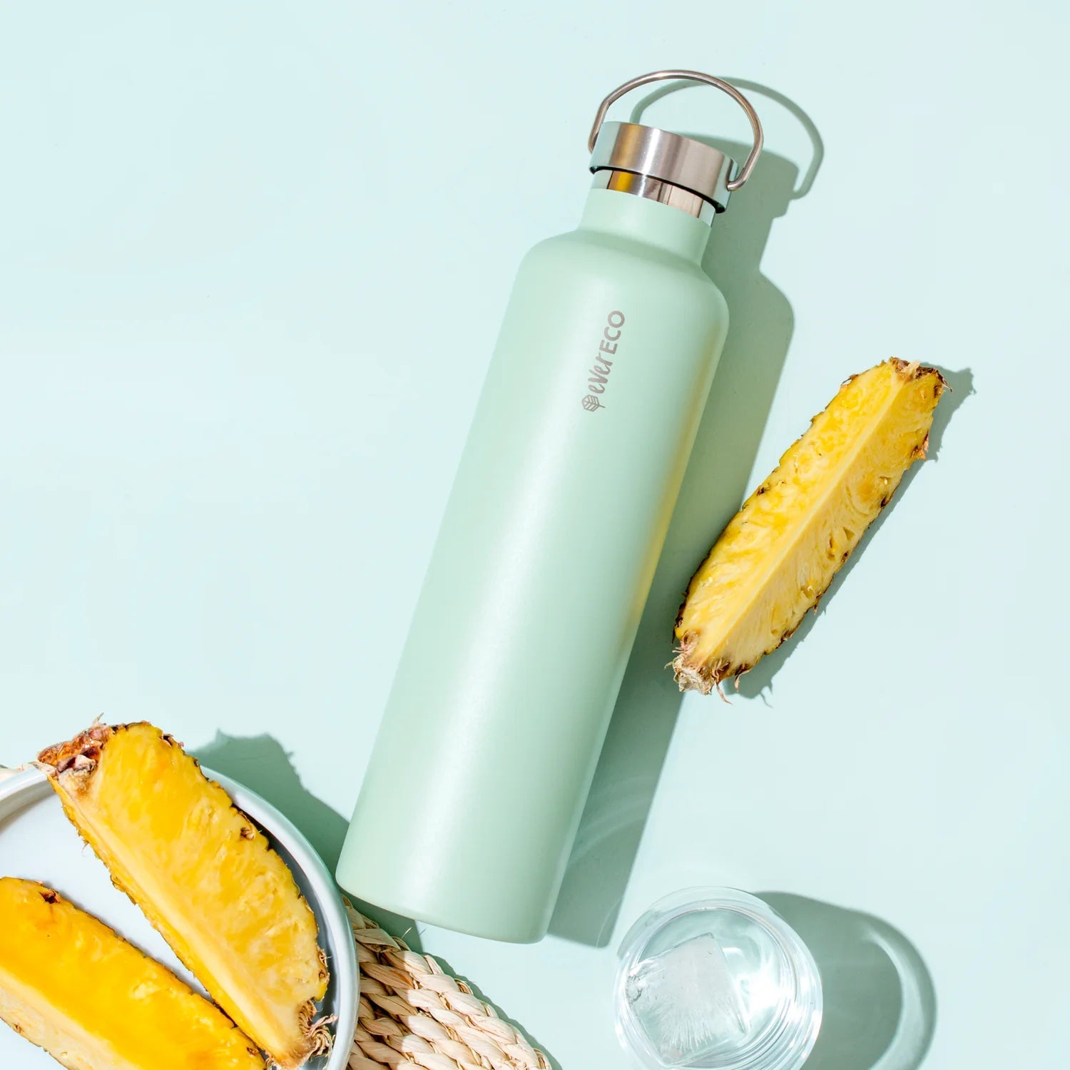 1L Insulated Stainless Steel Bottle - Sage - Yo Keto