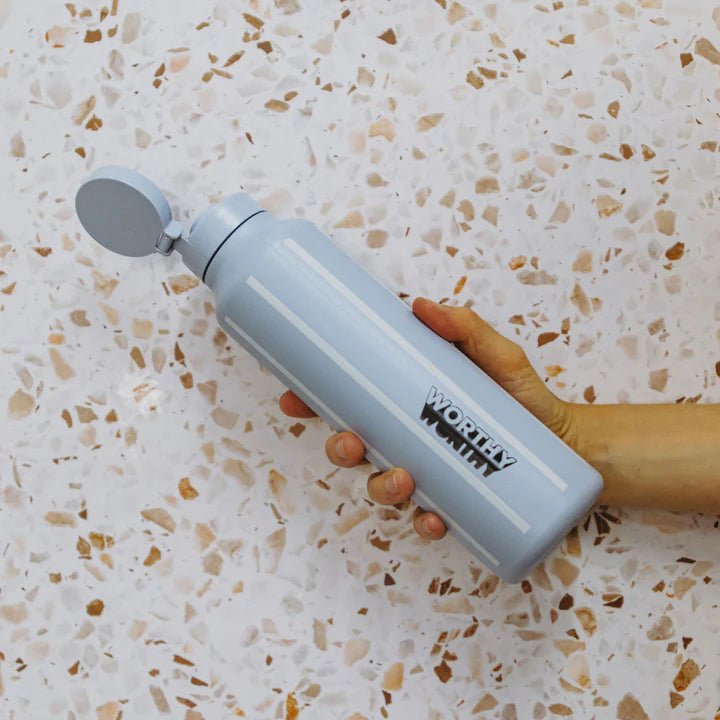 750ml Sugarcane Drink Bottle - Blue Striped - Yo Keto