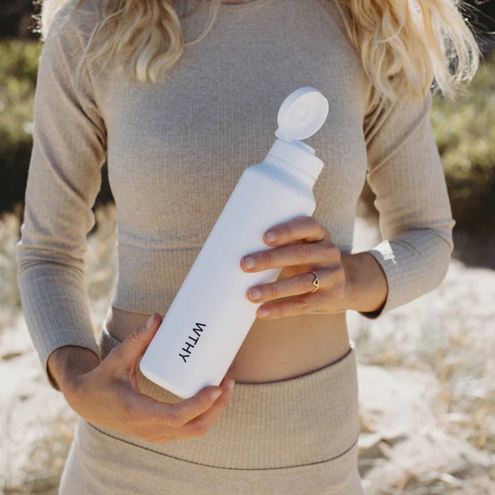 750ml Sugarcane Drink Bottle - Pure White - Yo Keto