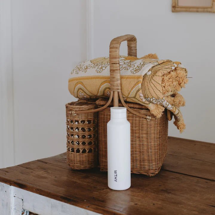 750ml Sugarcane Drink Bottle - Pure White - Yo Keto