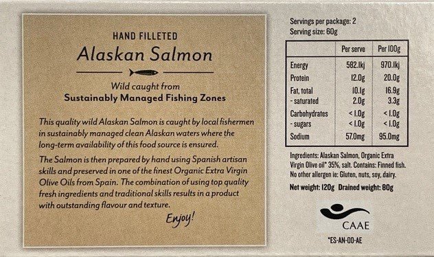 Alaskan Salmon Fillets in Organic Extra Virgin Olive Oil - Can - Yo Keto