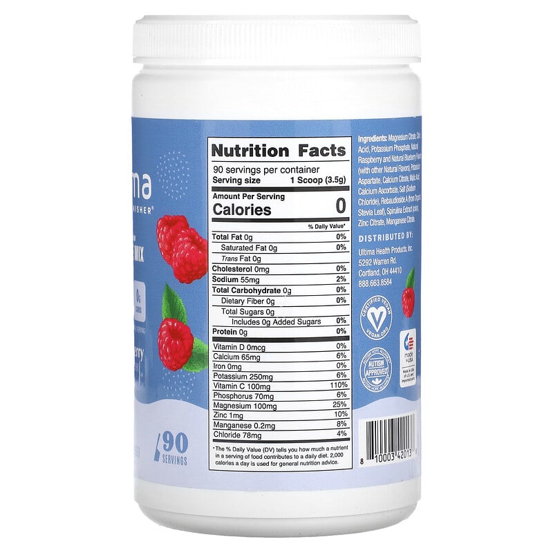 Blue Raspberry Electrolyte Drink Mix - 90 Serves - Yo Keto