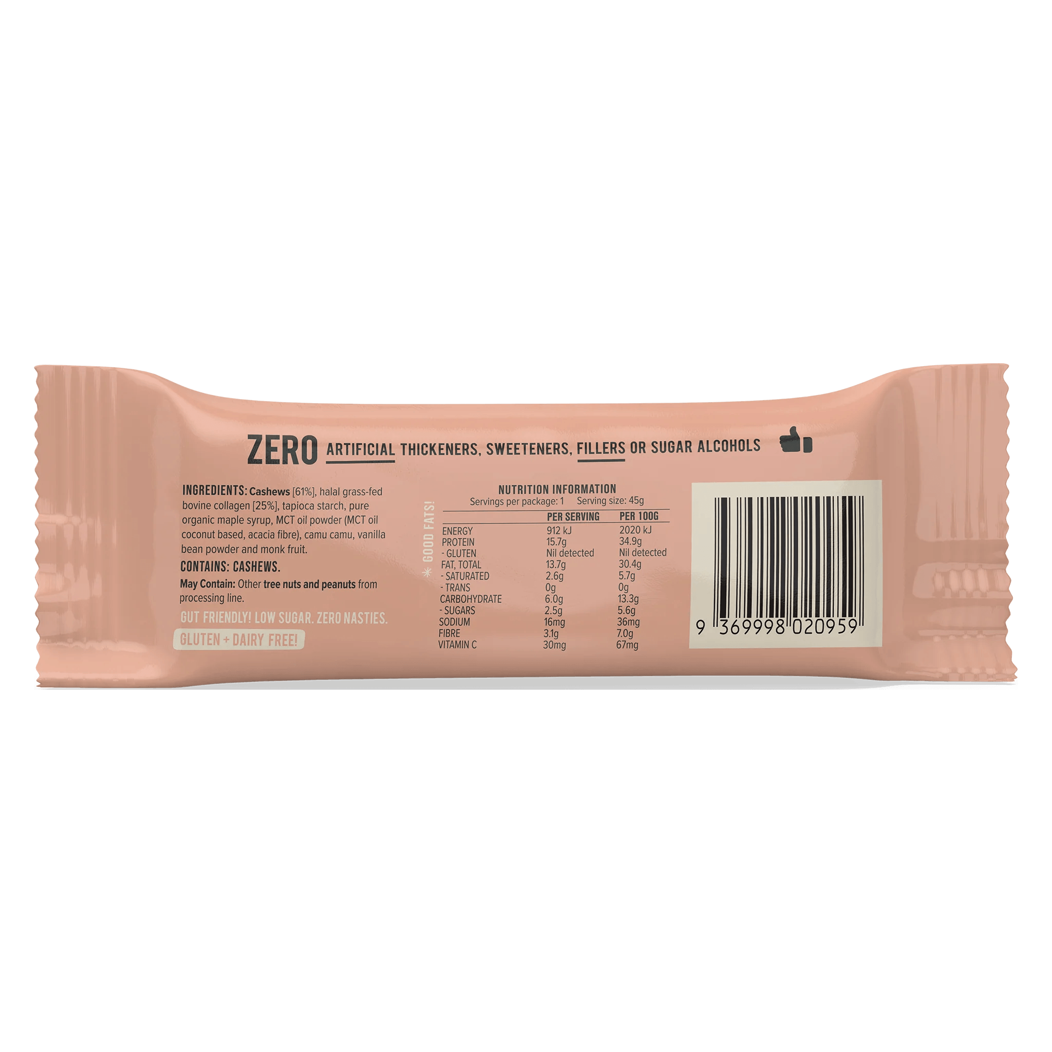 Cashew Shortbread Collagen Bar - Yo Keto