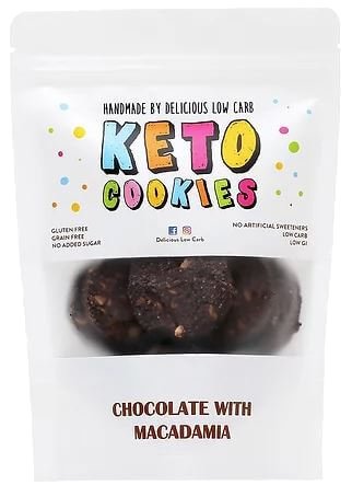 Chocolate with Macadamia Keto Cookies - 5 Pack - Yo Keto