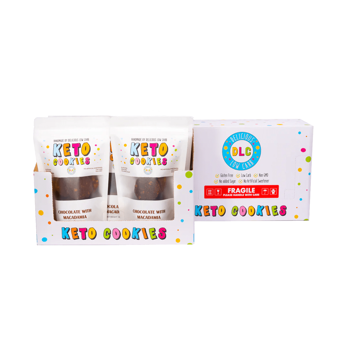 Chocolate with Macadamia Keto Cookies - 5 Pack - Yo Keto