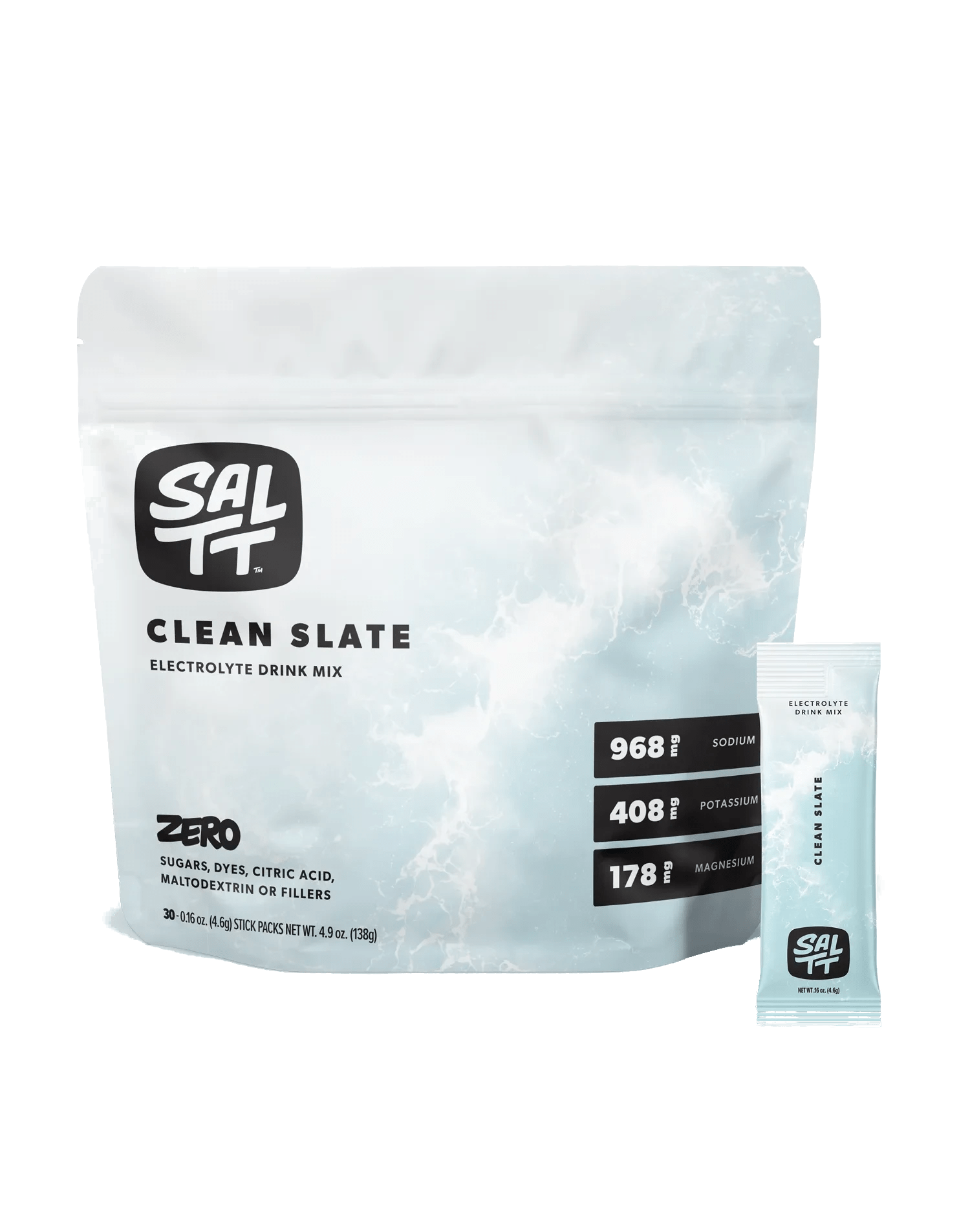 Clean Slate (Unflavoured) Electrolyte Drink Mix - 30 Sticks - Yo Keto