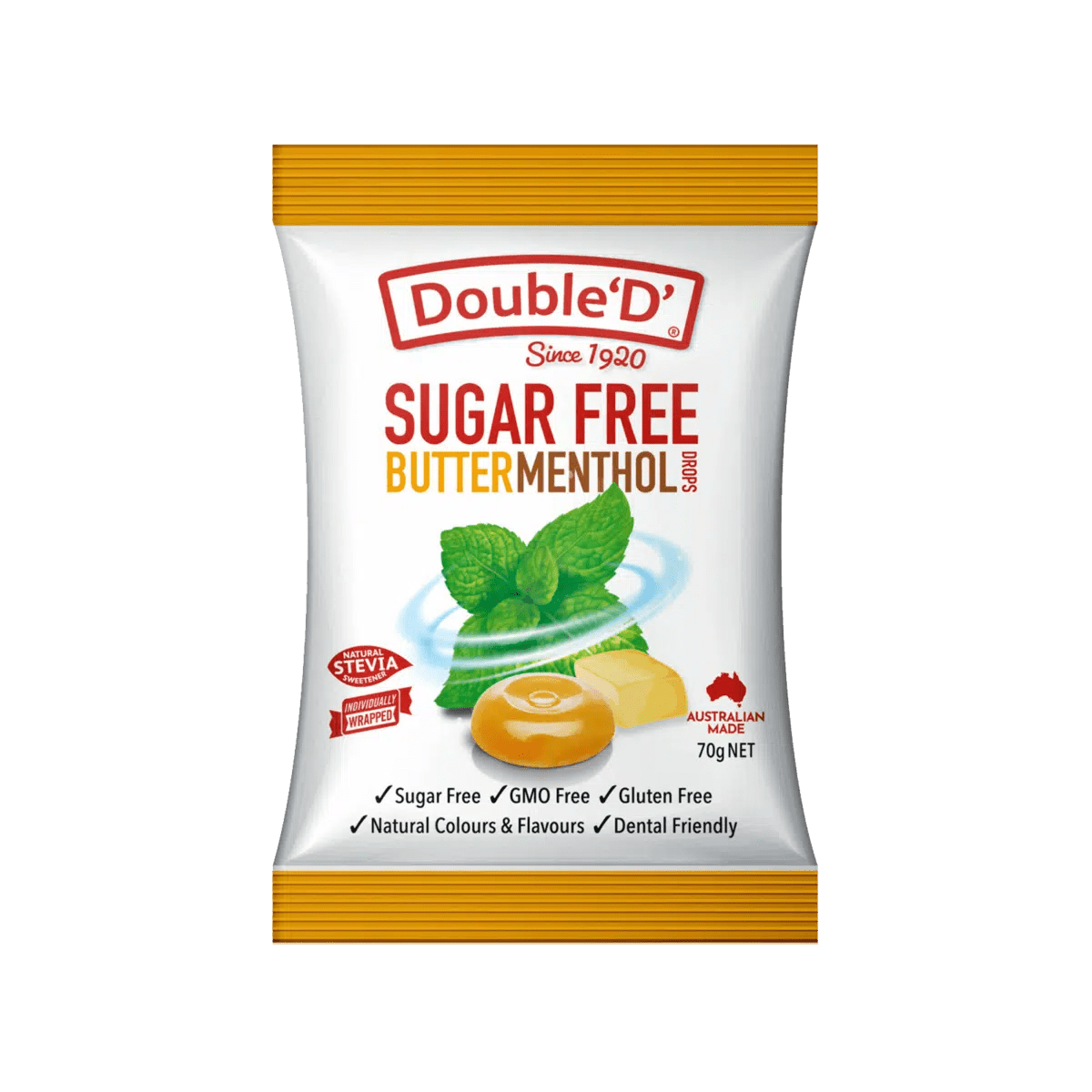 Double D Sugar Free Butter Menthol - 70g - Yo Keto