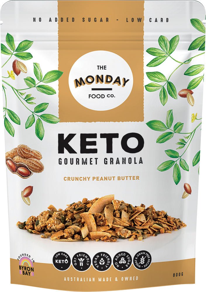 Gourmet Keto Granola - Crunchy Peanut Butter - 800g - Yo Keto