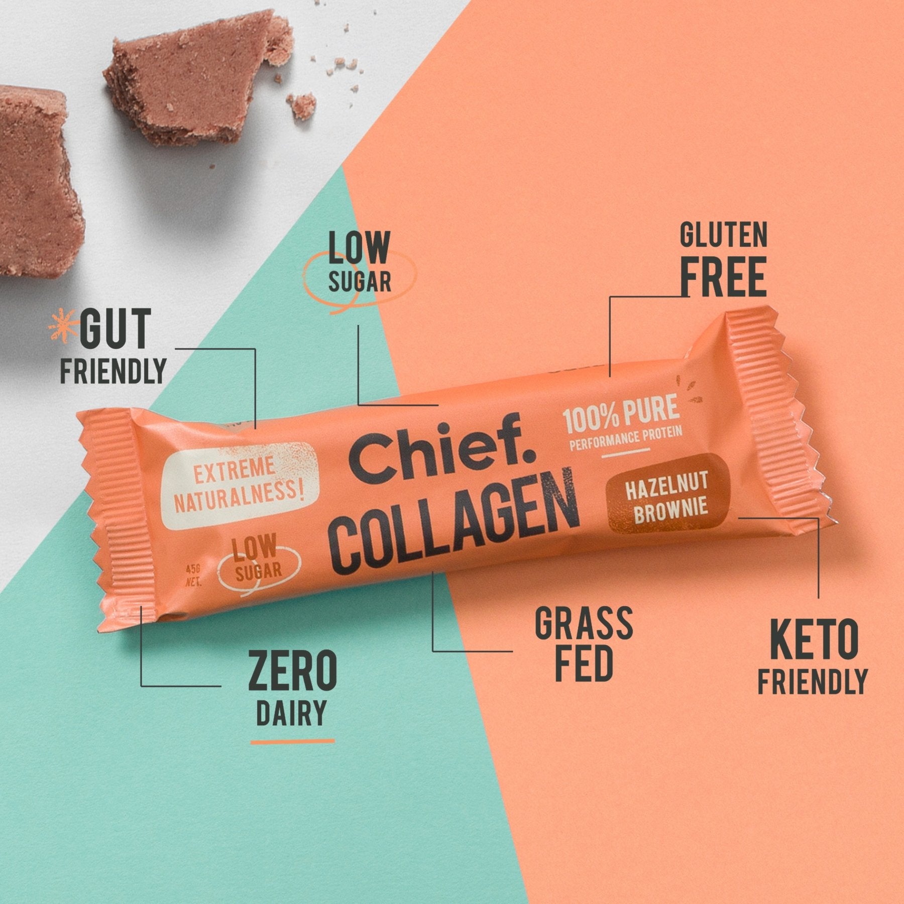Hazelnut Brownie Collagen Bar-Bar-Yo Keto