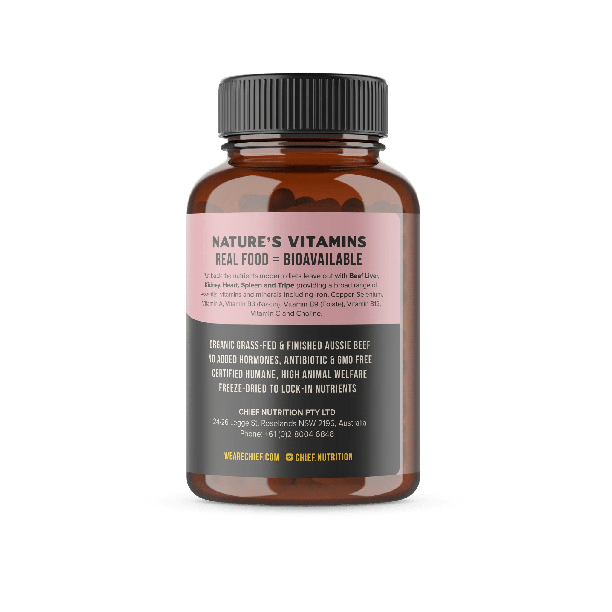 Multivitamin - Organic Beef Offal - 120 caps - Yo Keto