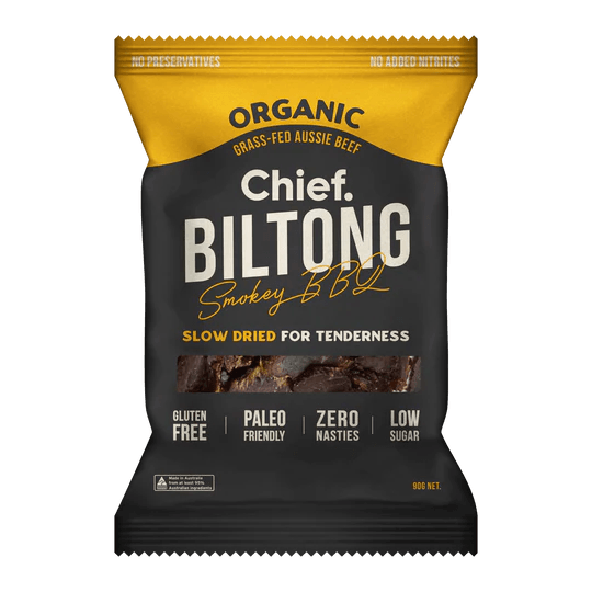 Smokey BBQ Beef Biltong - 90g - Yo Keto