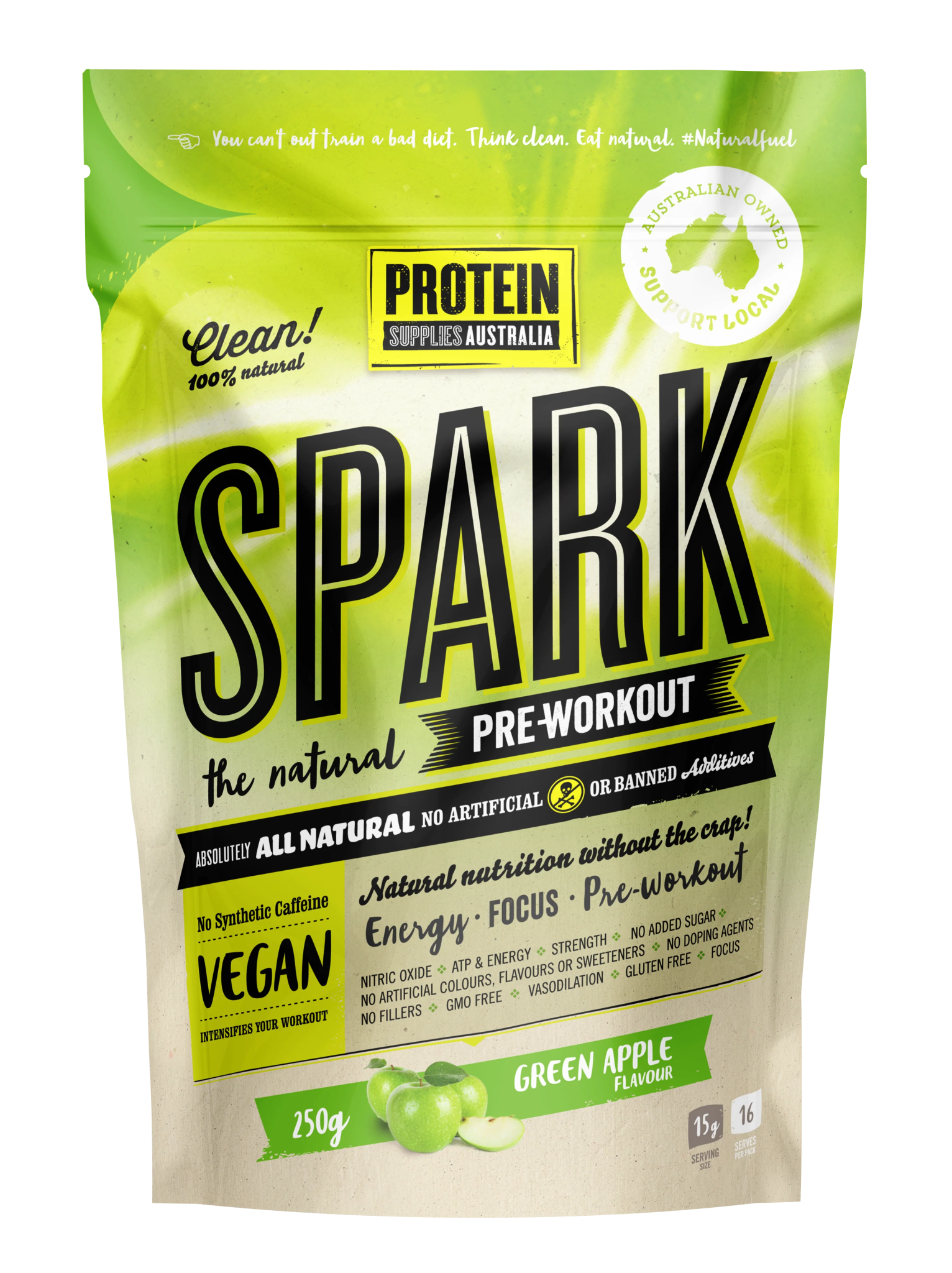 Spark Pre-workout - Green Apple - 250g - Yo Keto