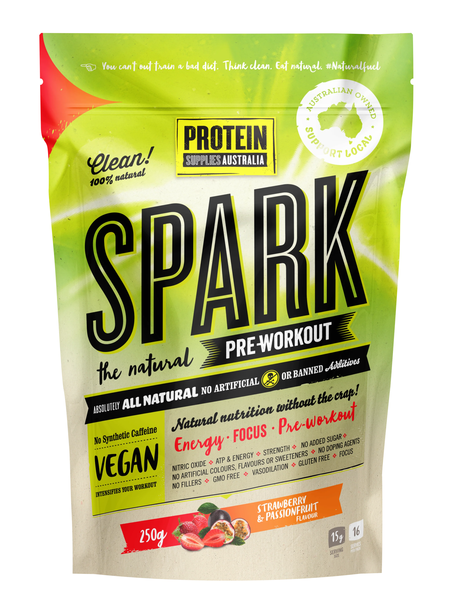 Spark Pre-workout - Strawberry Passionfruit - 250g - Yo Keto