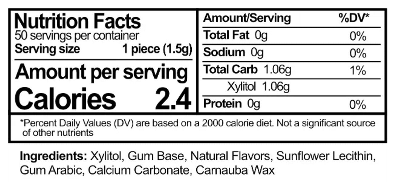 Sugar Free Chewing Gum - Orange Mango - 50 pcs - Yo Keto