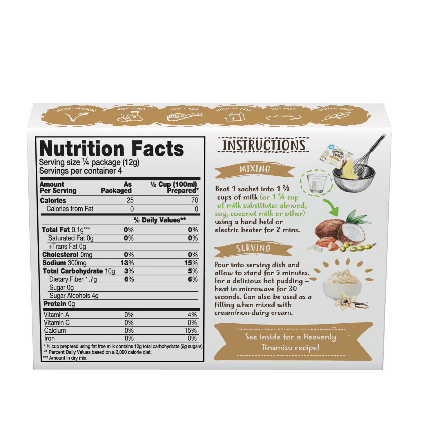 Sugar Free Pudding Bulk 6 Pack - Yo Keto