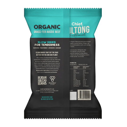 Traditional Beef Biltong - 90g - Yo Keto