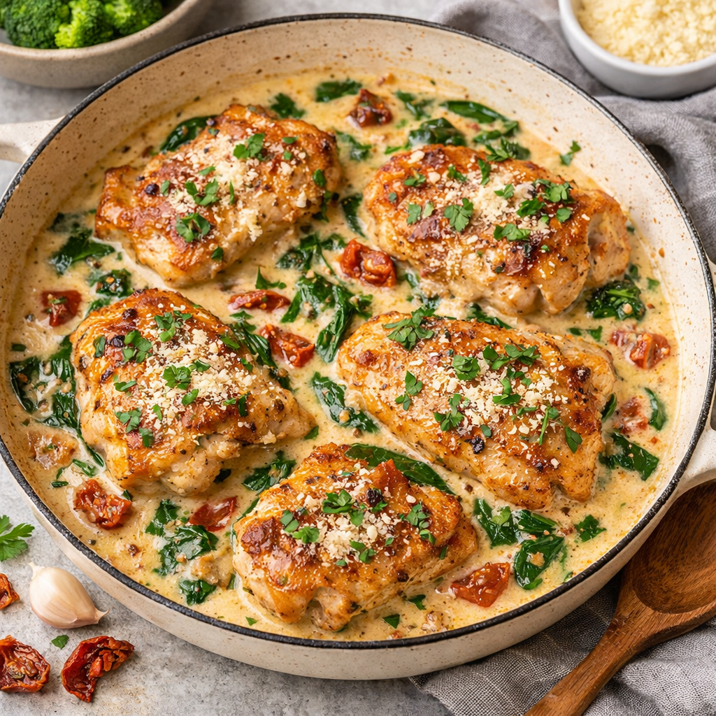 Creamy Tuscan Garlic Chicken | Easy Keto Dinner Recipe