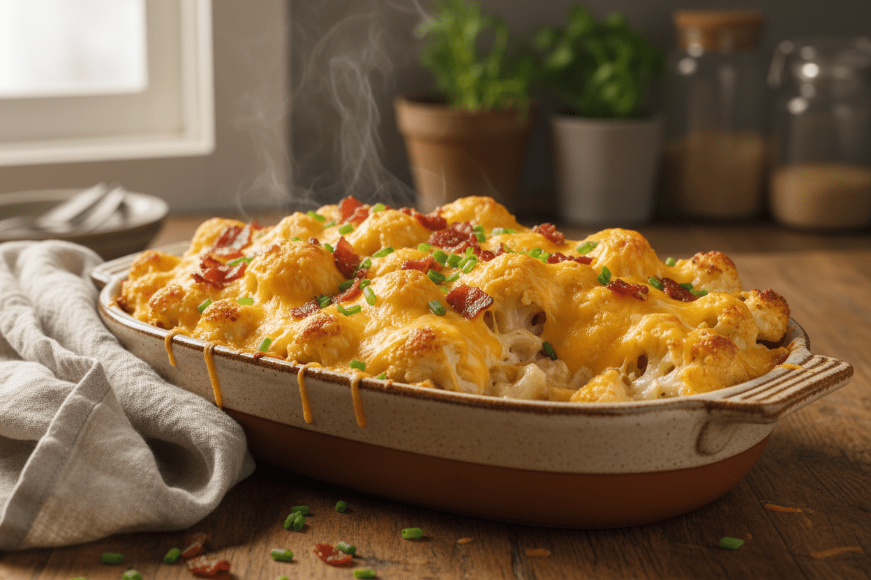 Keto Loaded Cauliflower Bake (Low Carb, Big Comfort)