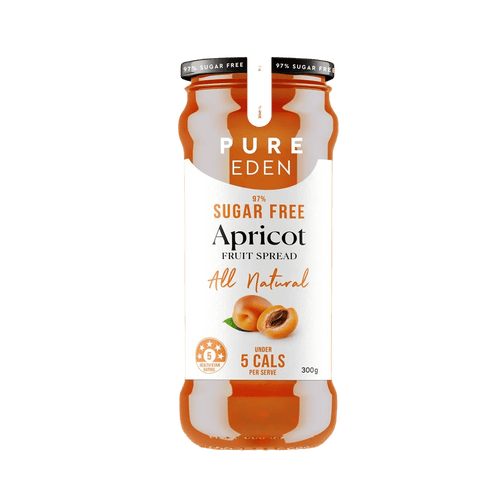 Pure Eden 97% Sugar Free Apricot Fruit Spread - 300g jar from Pantry, Spreads, Jams & Spreads collections