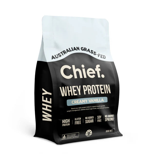 Grass-fed Whey Protein Powder - Creamy Vanilla - 900g