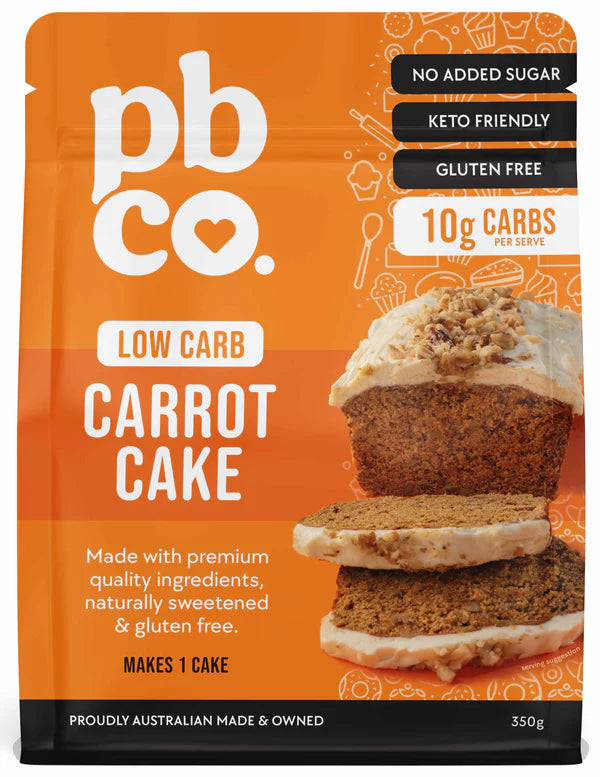 Every Day Low Carb Starter Bundle by PBCo. features Keto-friendly carrot cake mix with natural ingredients and low carbs.