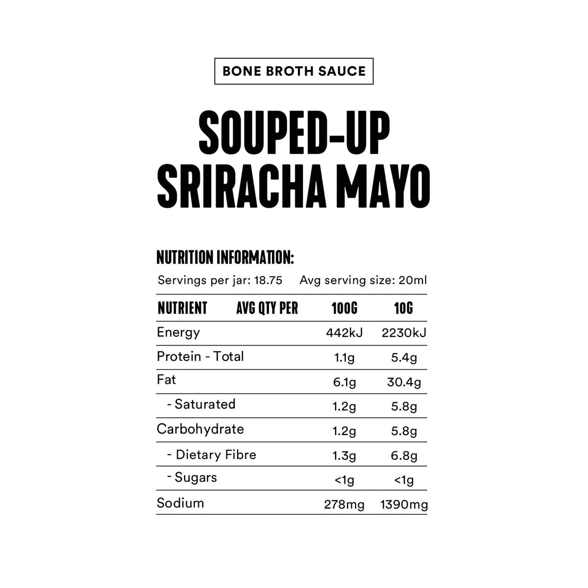 Souped Up Sriracha Mayo - 200ml Pouch