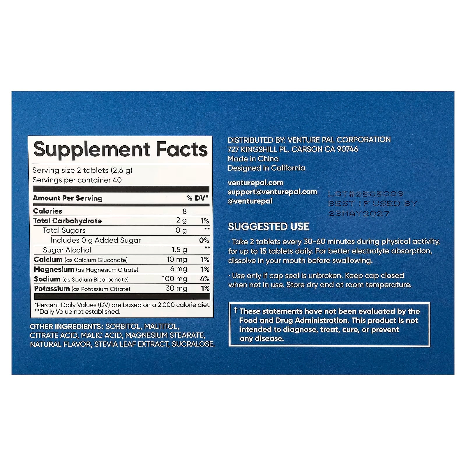 Salt Tablets - Orange - 40 Serves