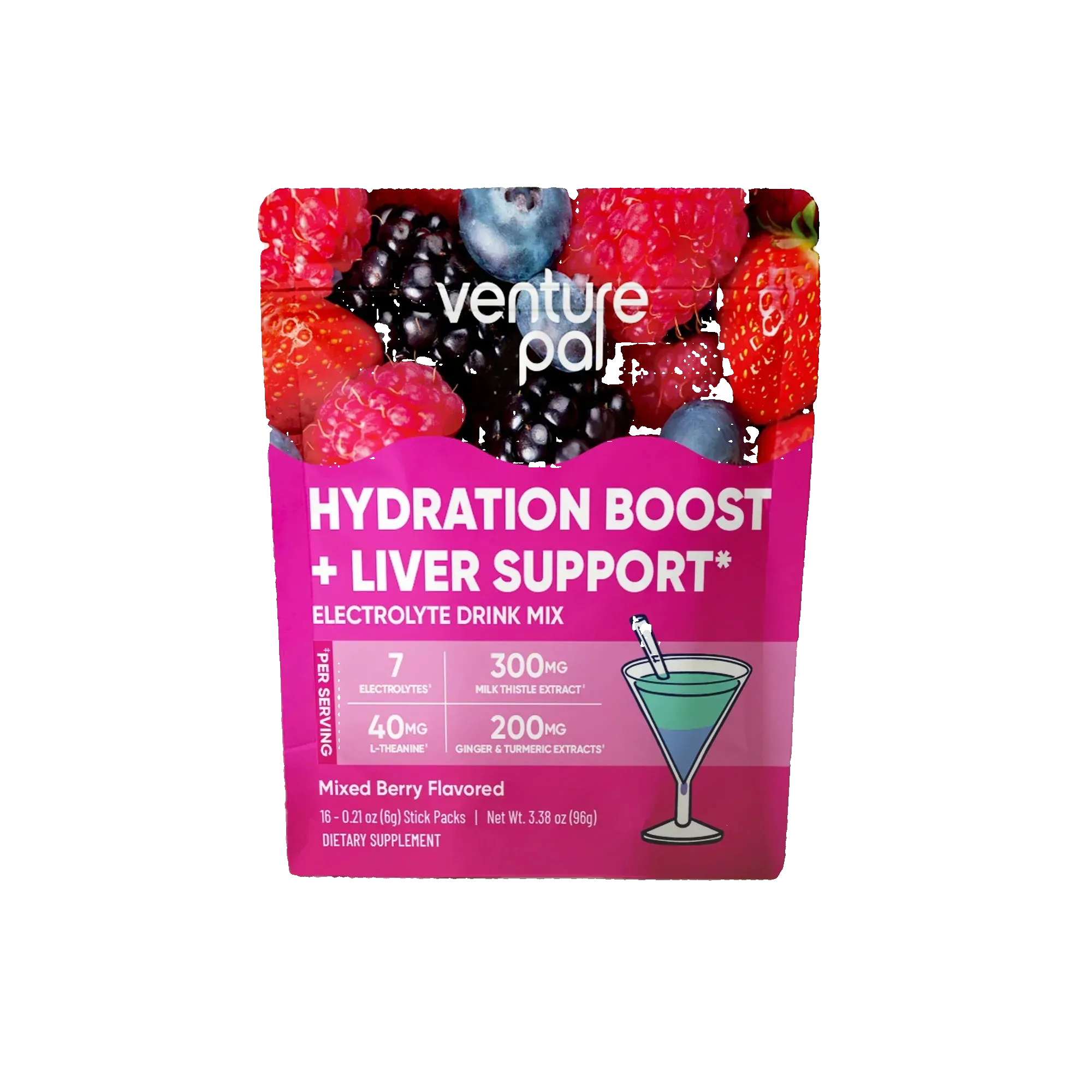 Hydration Boost + Liver Support - Mixed Berry - 16 Sticks