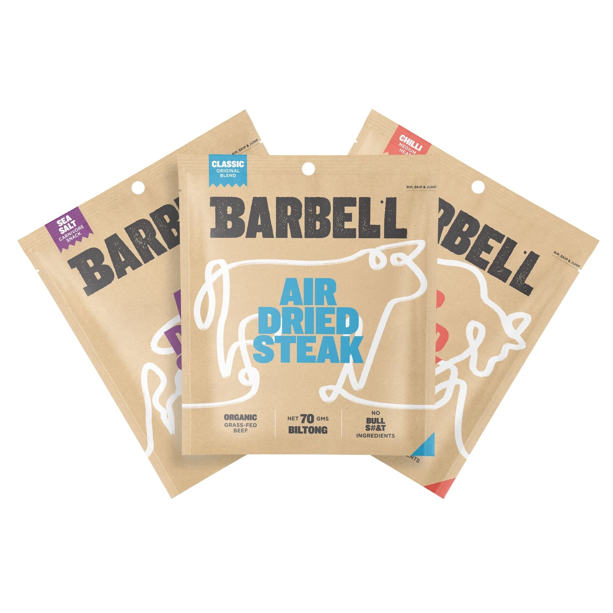 Air Dried Steak - Variety Pack - 3 x 70g - Yo Keto