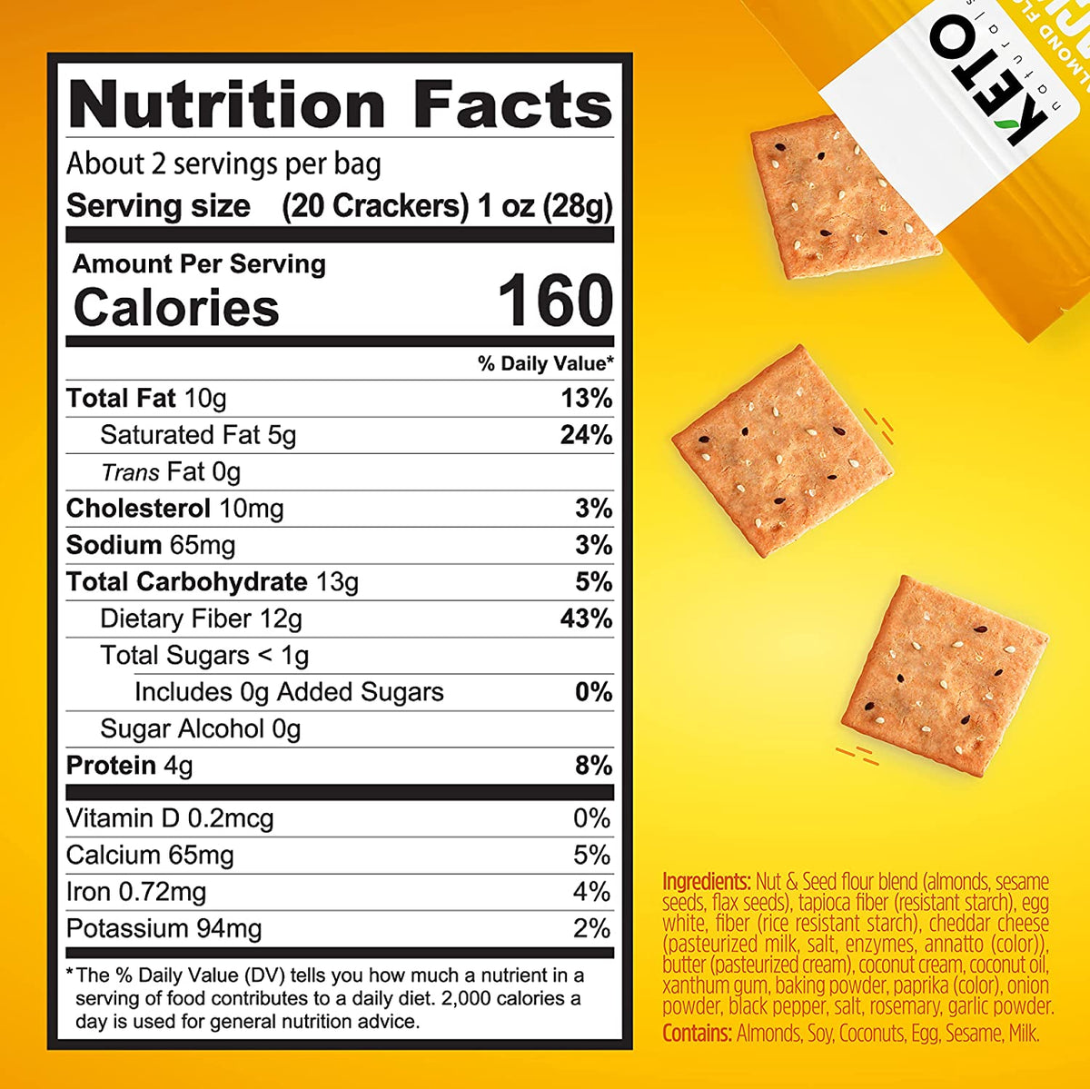 Almond Flour Cracker Variety Pack - Yo Keto