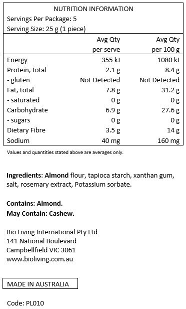 Almond Tortillas - 5 pack - 125g - Yo Keto