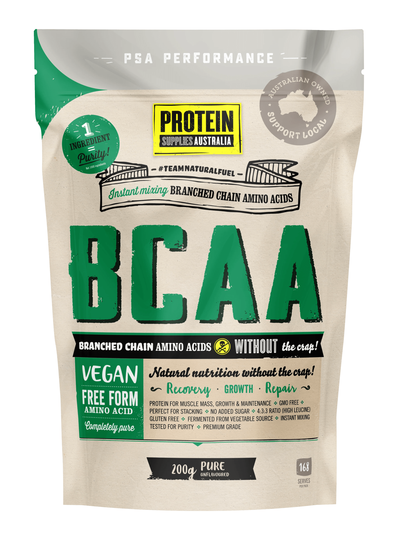 BCAA - Pure - 200g - Best Before 12 Oct 2024 - Yo Keto