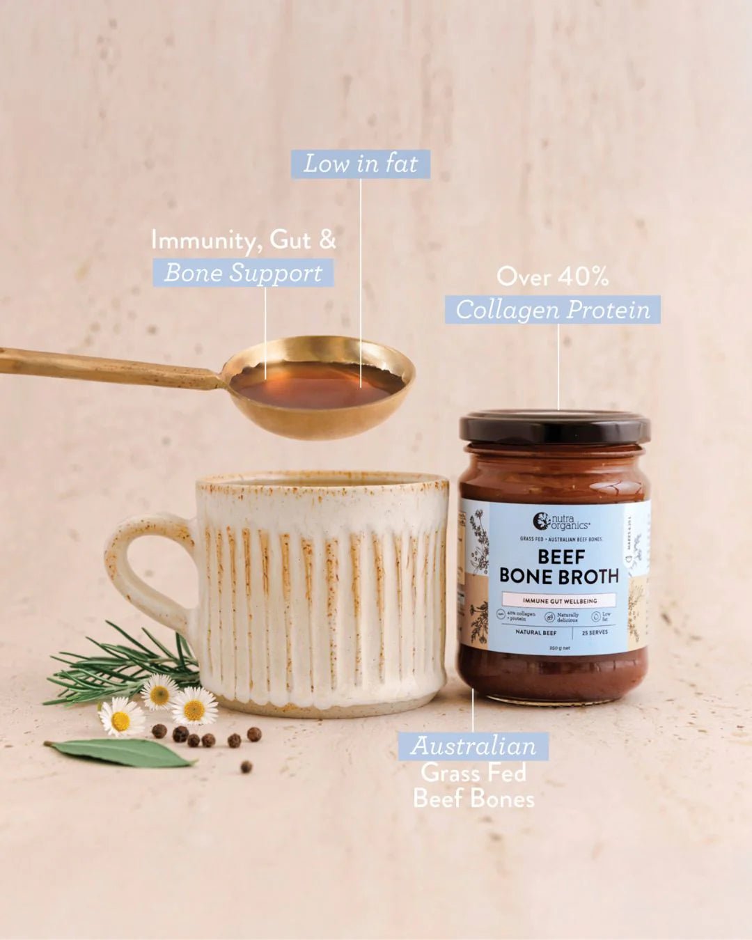 Beef Bone Broth Concentrate - Natural - 250g - Yo Keto