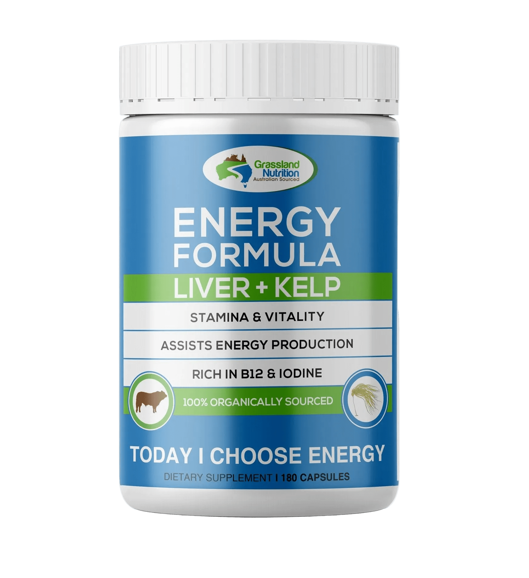 Beef Liver & Kelp Capsules - 180 Capsules