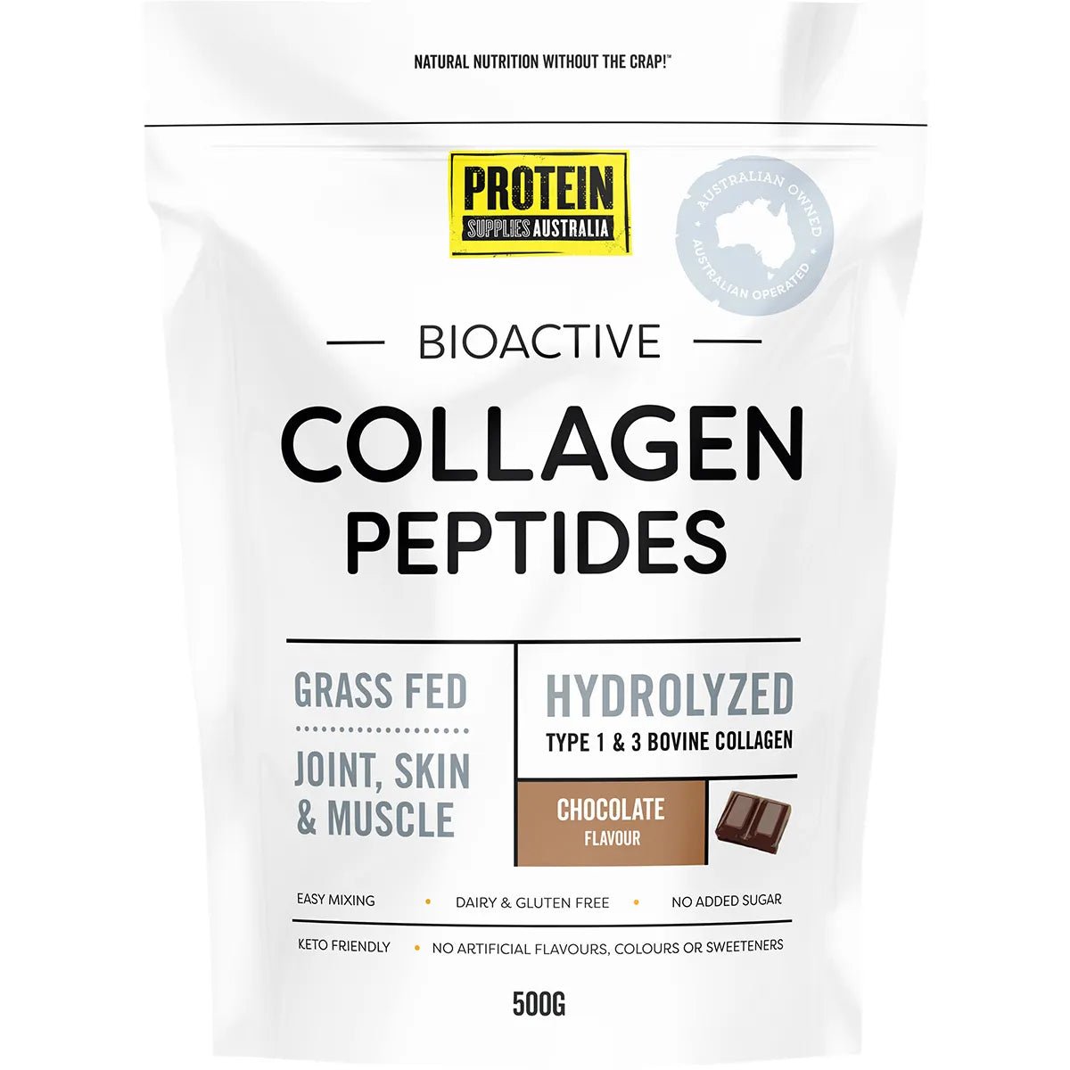 Bioactive Collagen Peptides - Chocolate - 500g - Yo Keto