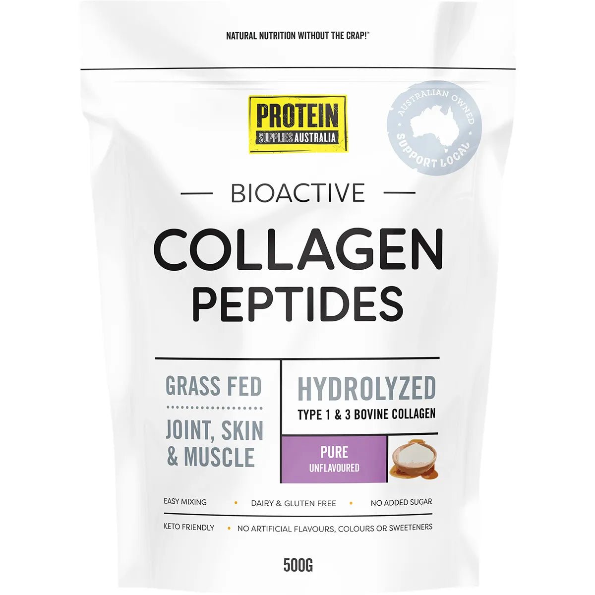 Bioactive Collagen Peptides - Pure - 500g - Yo Keto