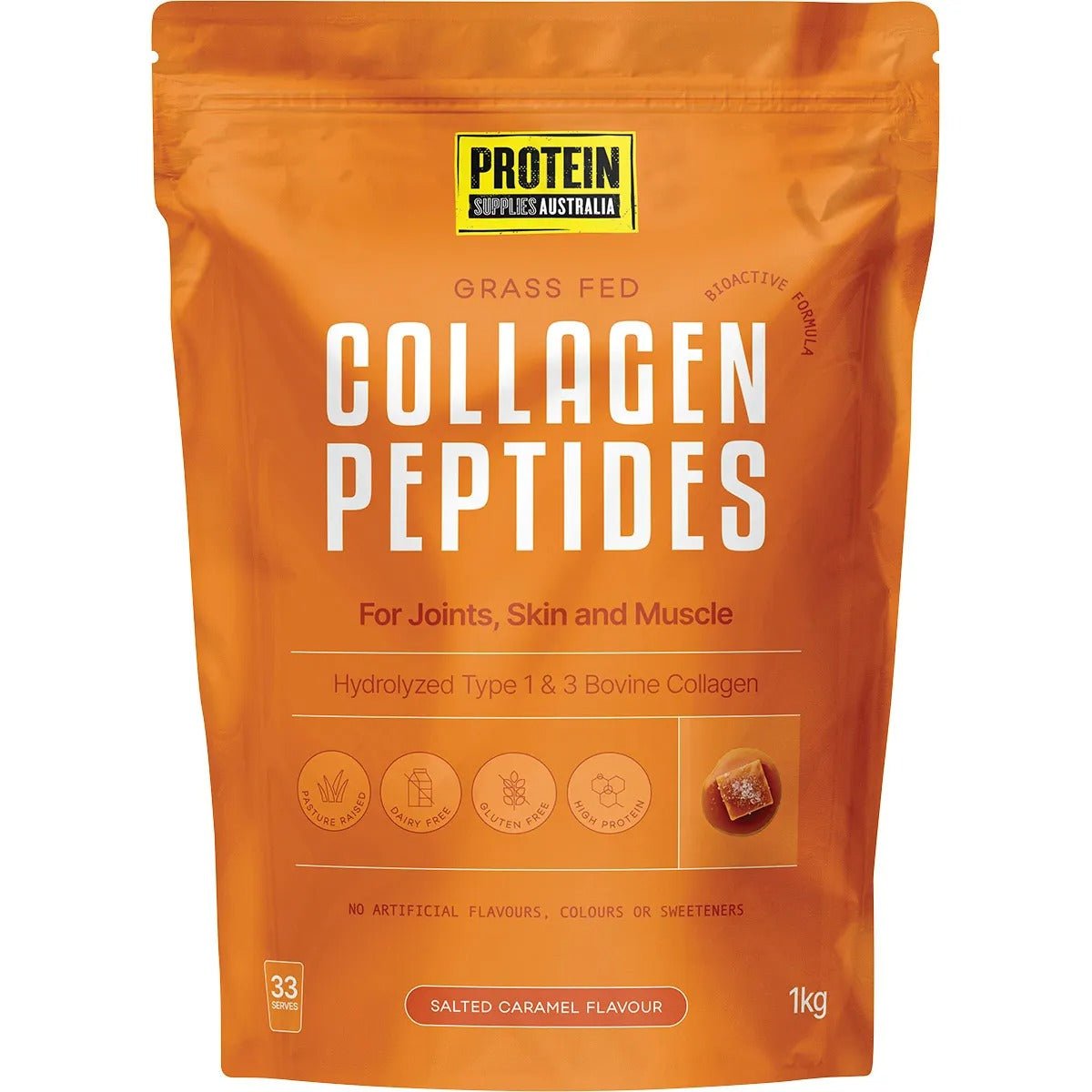 Bioactive Collagen Peptides - Salted Caramel - 1kg - Yo Keto