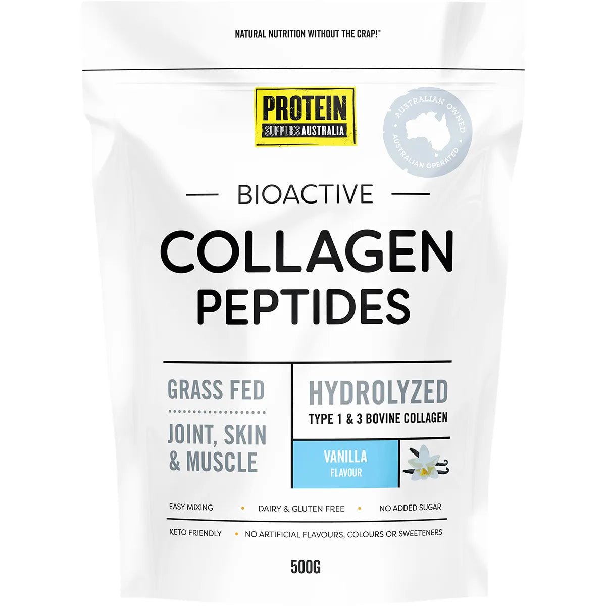 Bioactive Collagen Peptides - Vanilla - 500g - Yo Keto