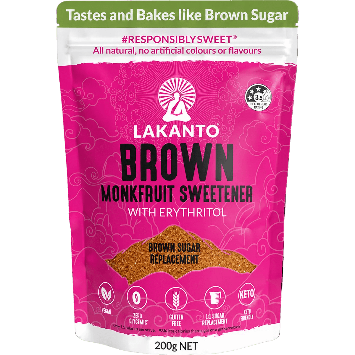 Brown Monkfruit Sweetener - 200g