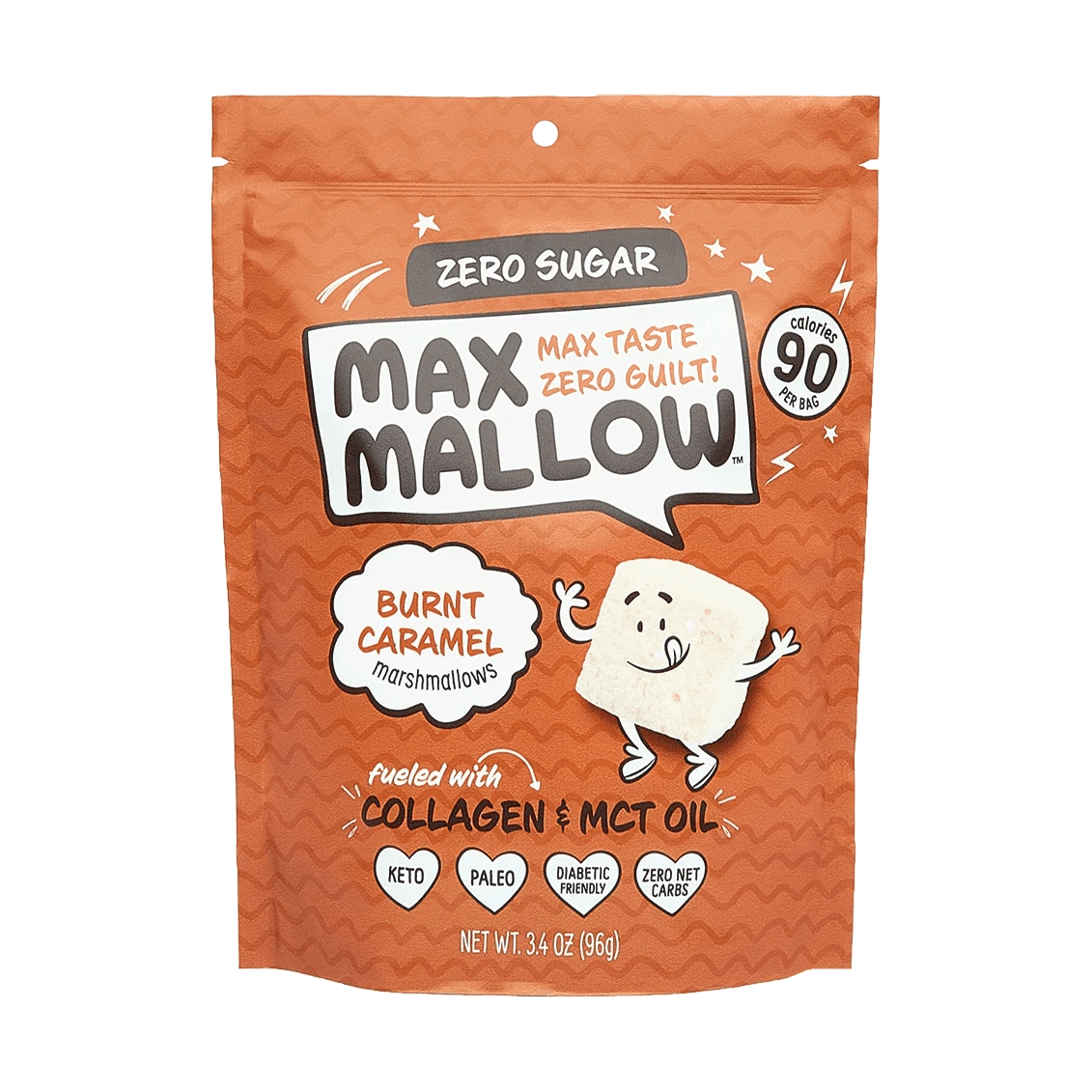 Buy Max Sweets Max Mallow Burnt Caramel Sugar-Free Marshmallow - 96g