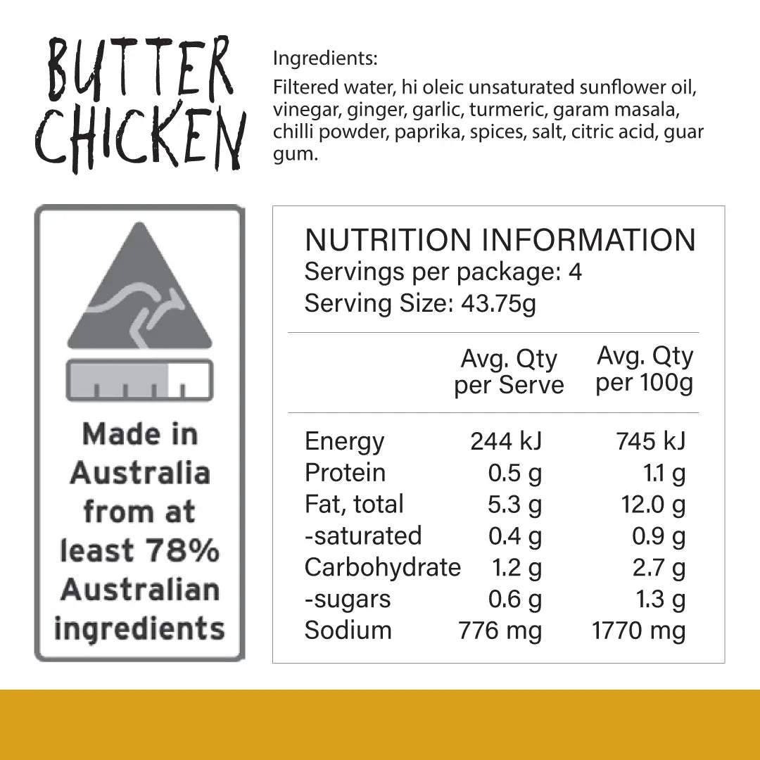 Butter Chicken Recipe Blend - 175g - Yo Keto