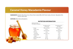 Nutrition facts label for Caramel Honey Macadamia Smart Protein Bars x 12 by Smart Diet Solutions showing ingredients and keto-friendly info