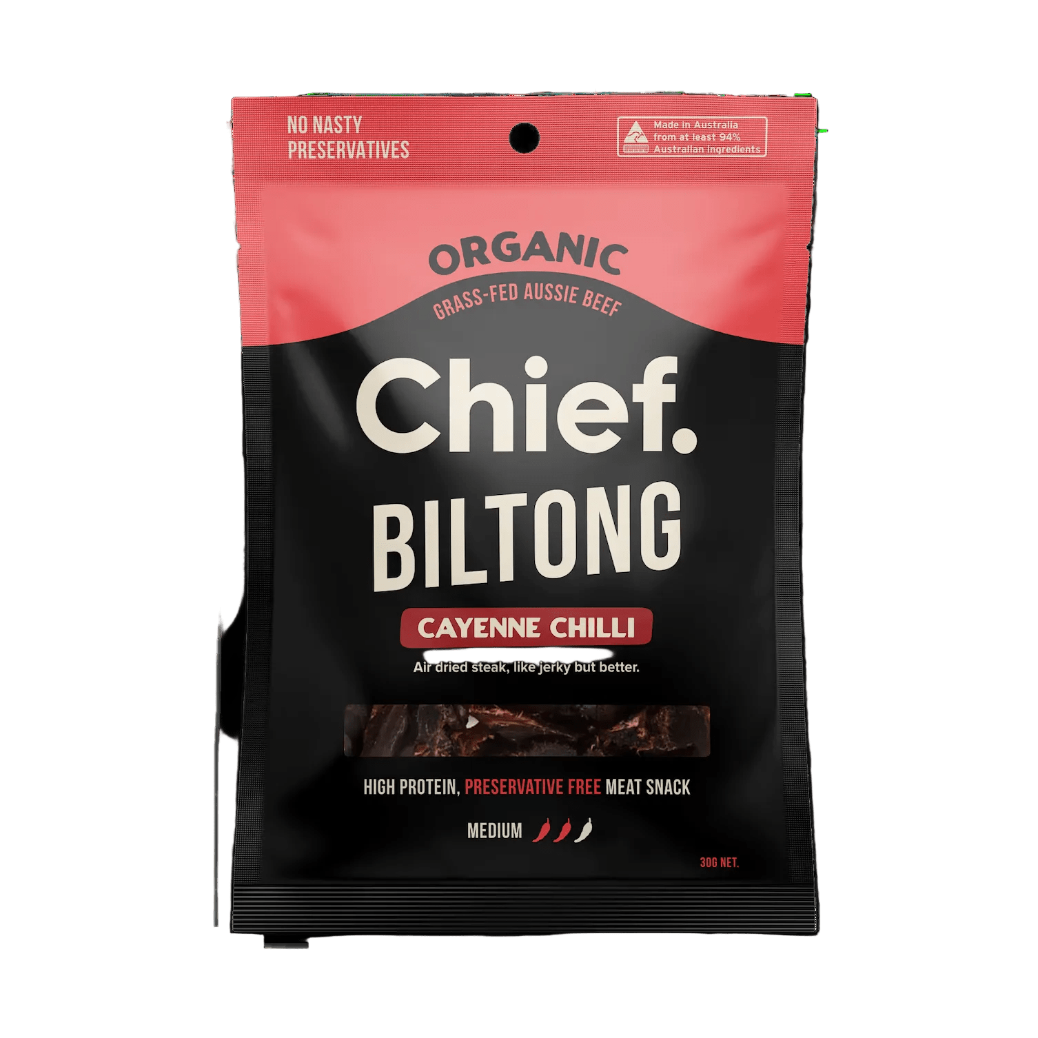 Cayenne Chilli Beef Biltong - 30g
