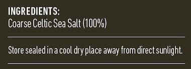 Celtic Sea Salt - Coarse Dry Grinder - 80g - Yo Keto