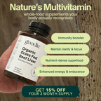Certified Organic Grass Fed Beef Liver Capsules - 120 Capsules