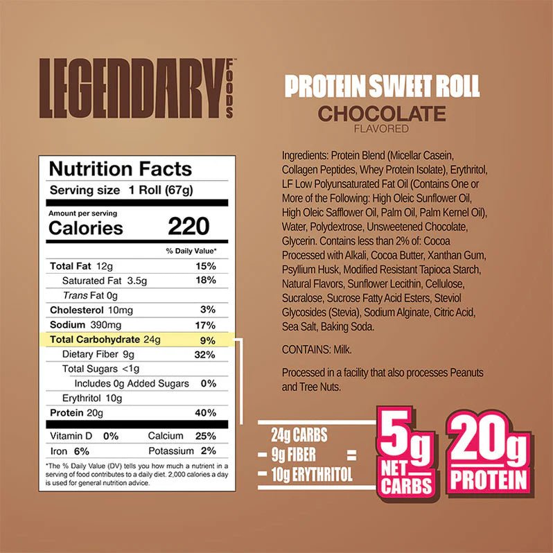 Chocolate Protein Sweet Roll - 67g - Yo Keto